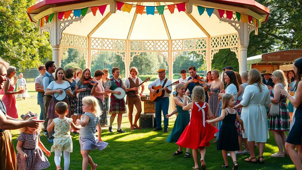 folk music festival gazebo