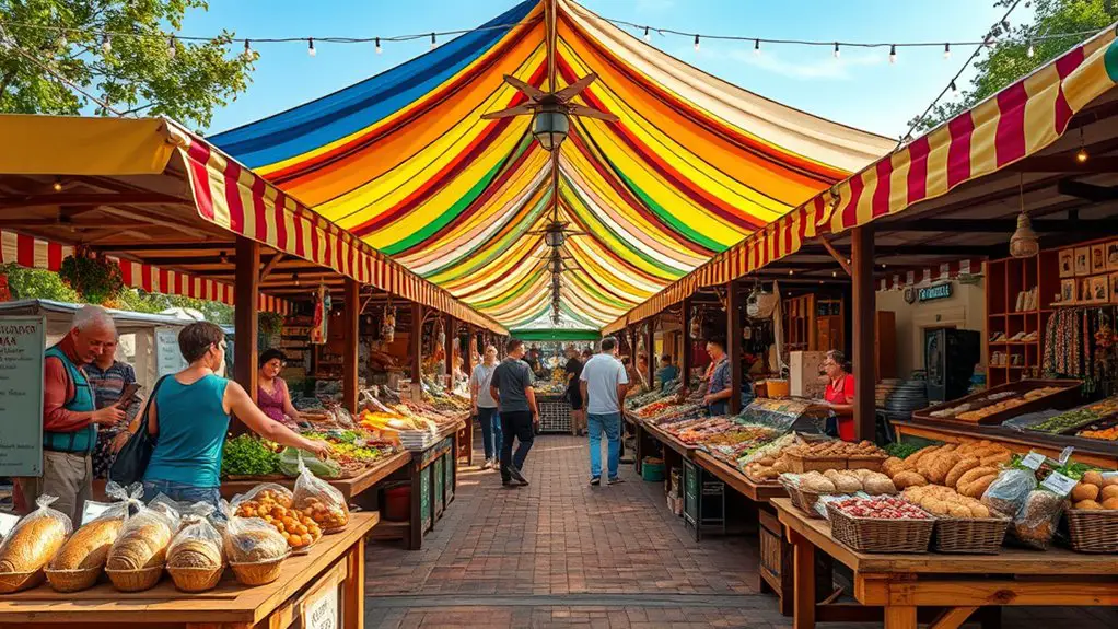 food stalls gazebo setup
