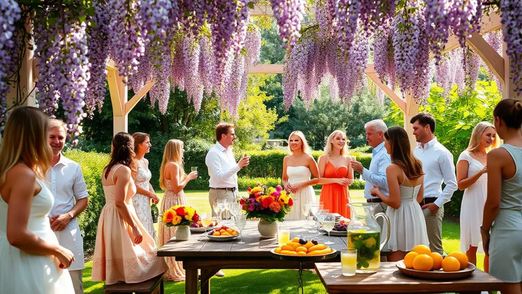 garden party in gazebo