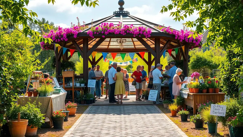 gardening fair in gazebo
