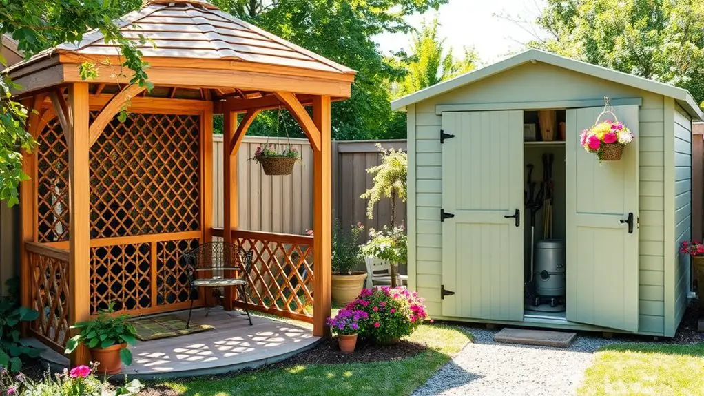 gazebo and storage shed integration
