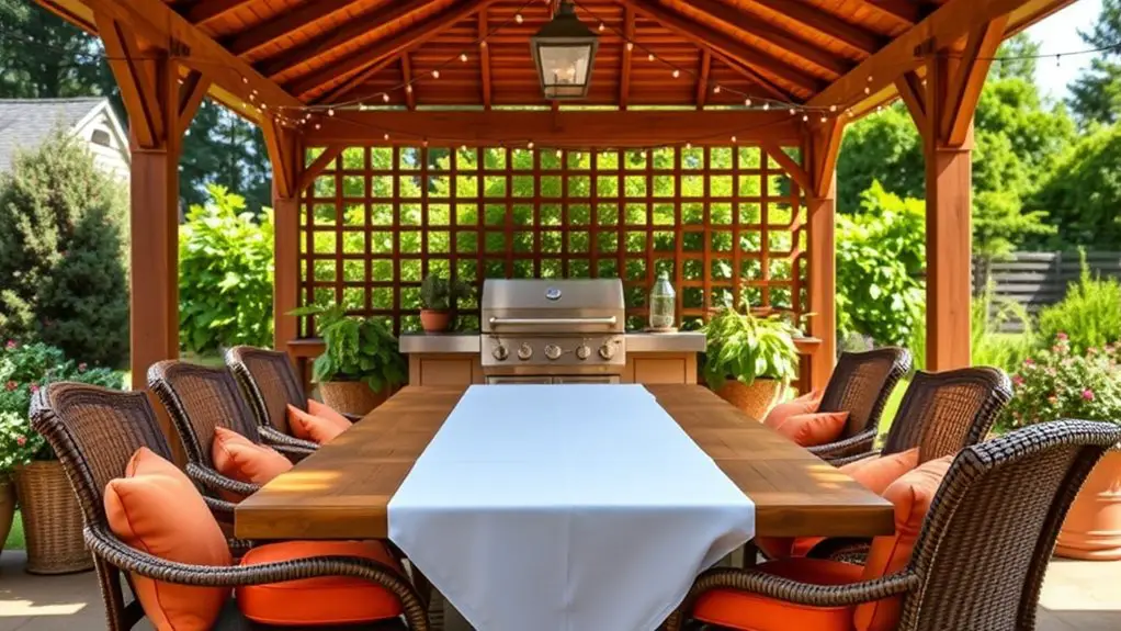 gazebo cooking and dining furniture