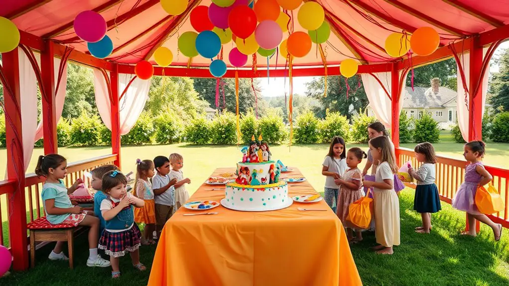 gazebo kids birthday party