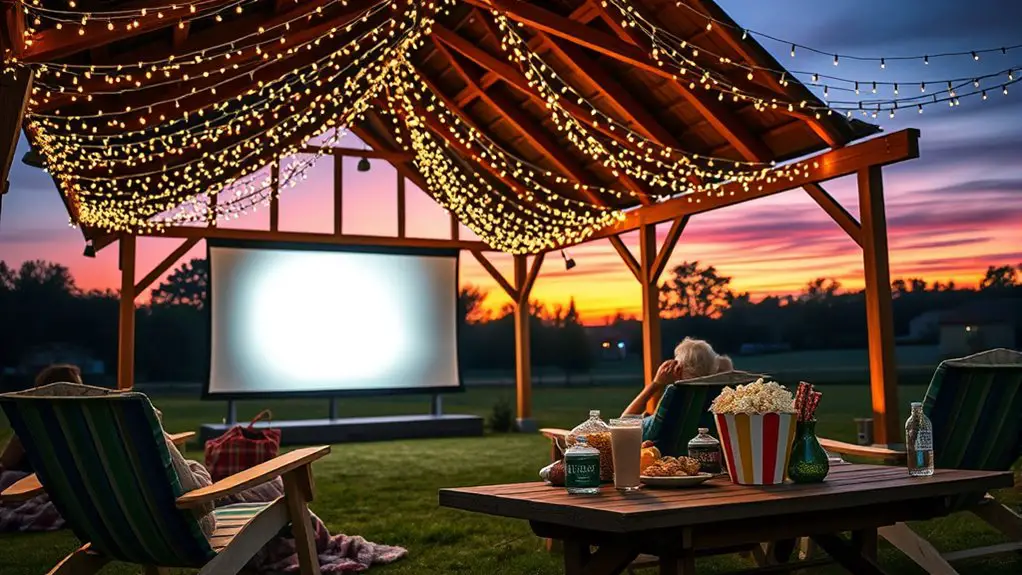 gazebo movie night fun