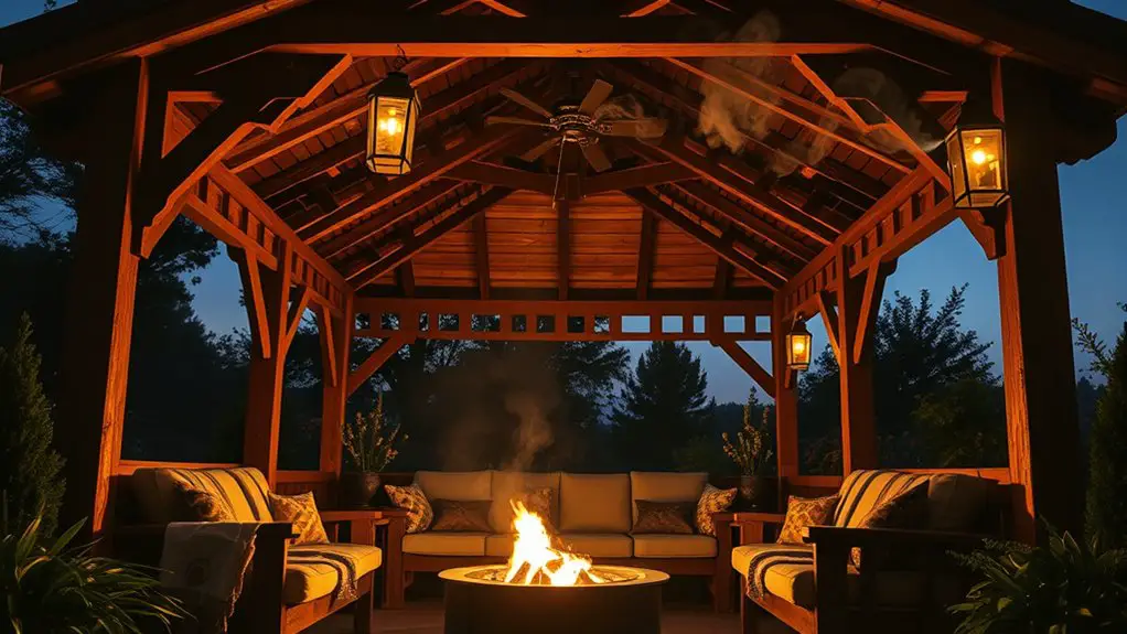 gazebo over fire pit