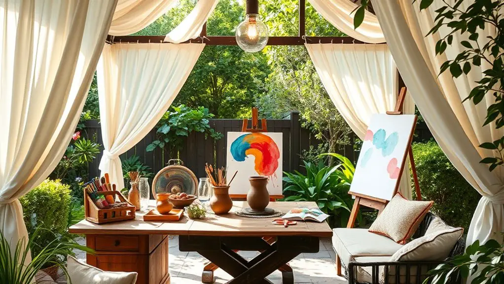 gazebo pottery painting class