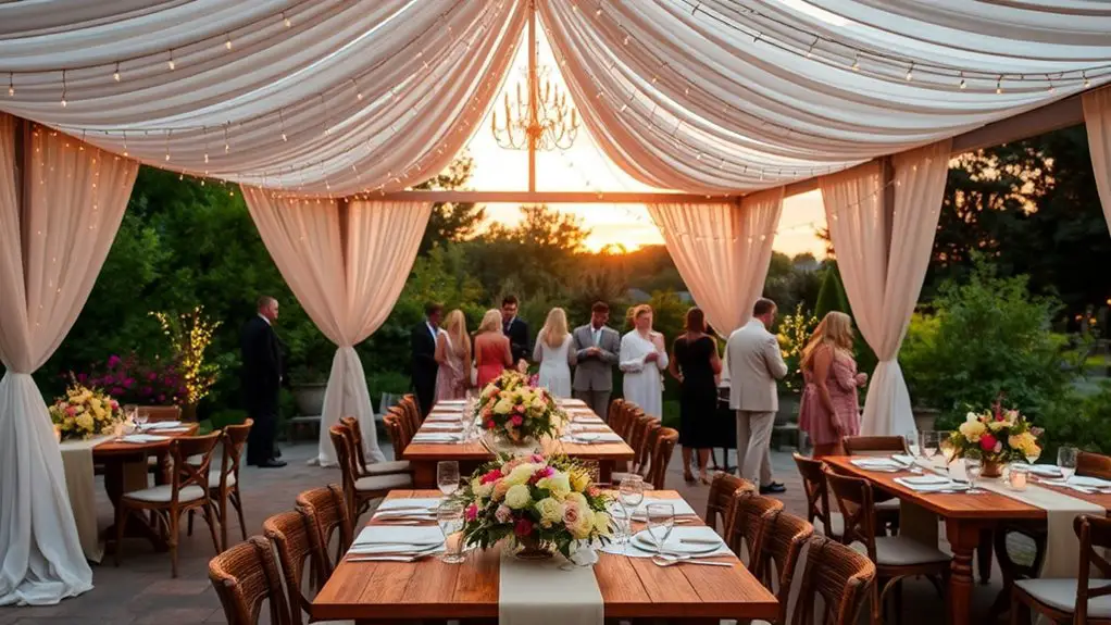 gazebo reception dinner tips
