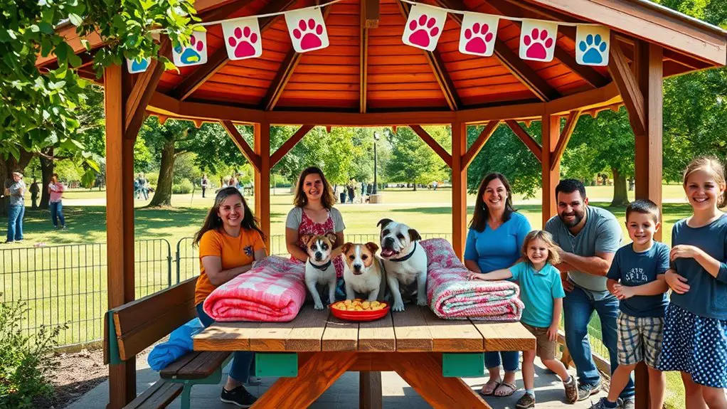 gazebo setup for animal rescue
