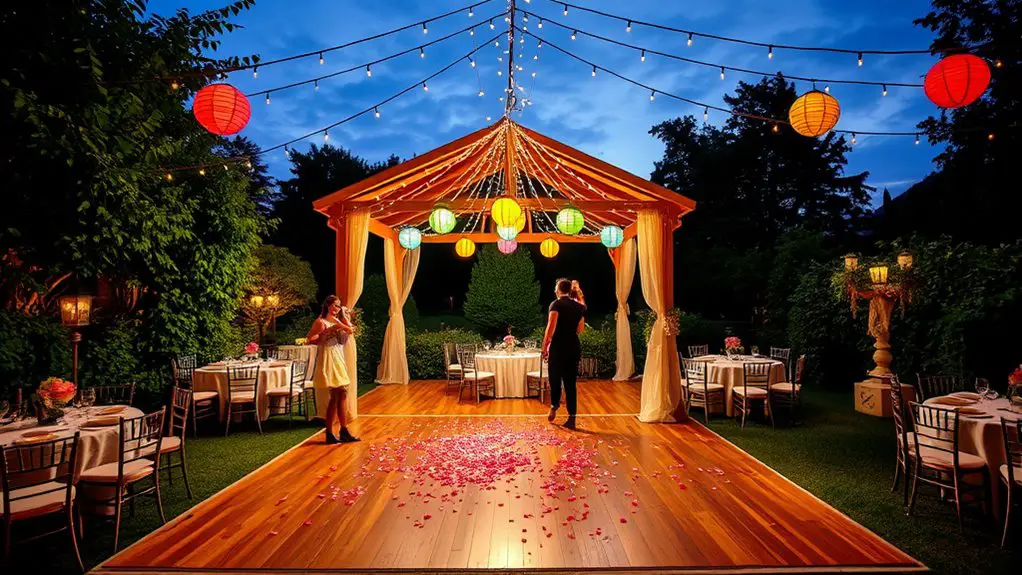 gazebo setup for dancing