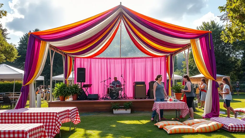 gazebo setup for festival