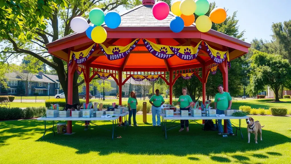 gazebo setup for fundraising