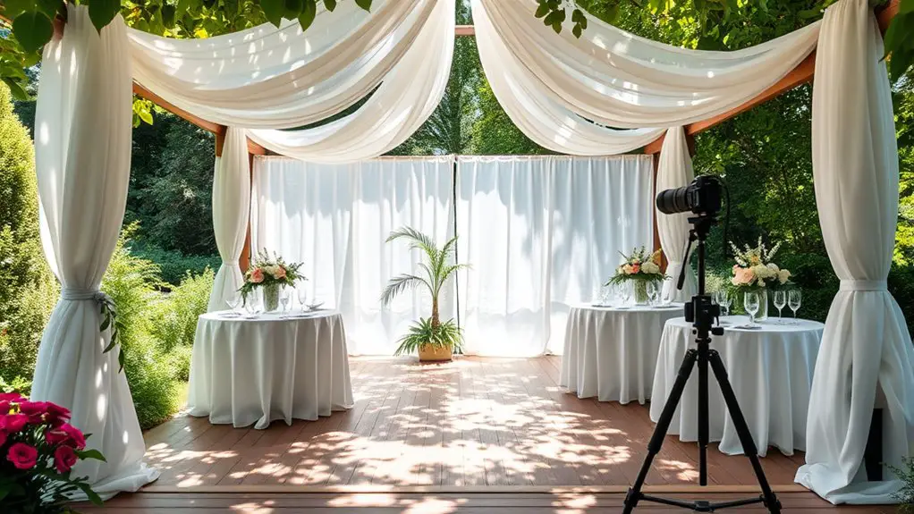 gazebo setup for photography