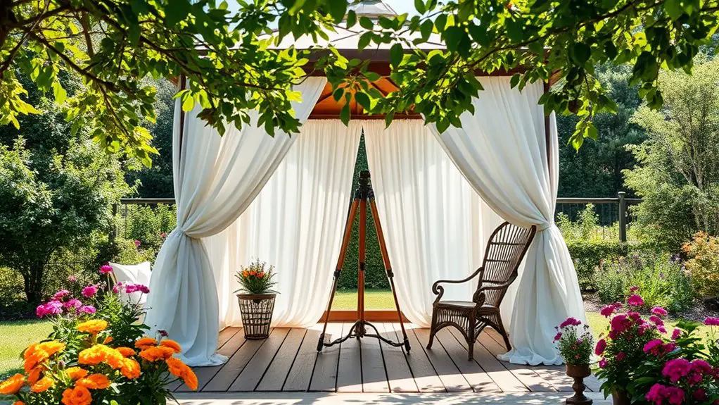 gazebo setup for photography