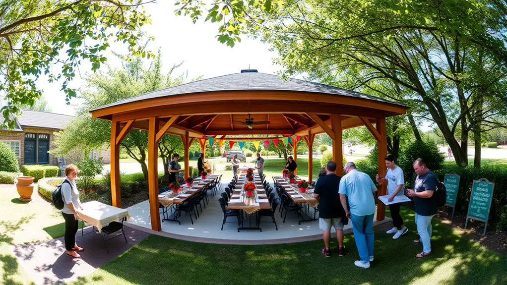 gazebo setup for retreat