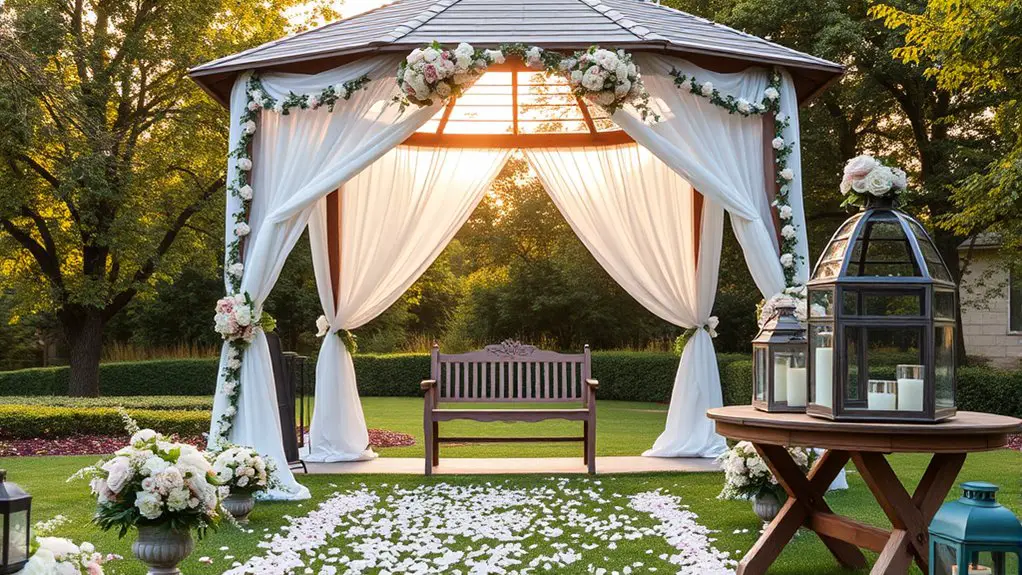 gazebo setup for vows