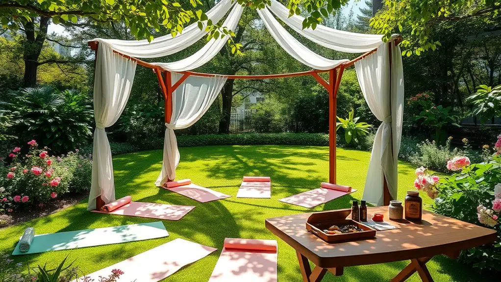 gazebo setup for wellness