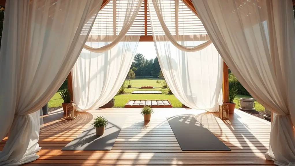 gazebo setup for yoga