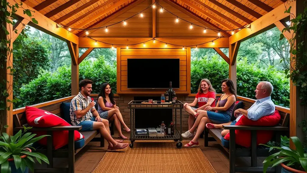 gazebo sports viewing lounge
