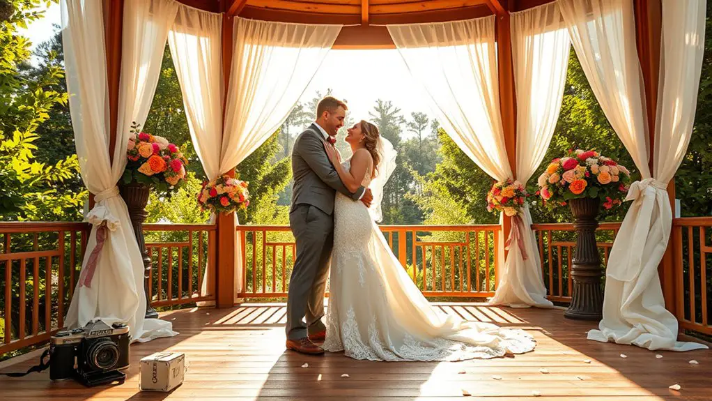gazebo wedding photo planning