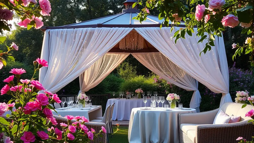 gazebo wedding reception planning