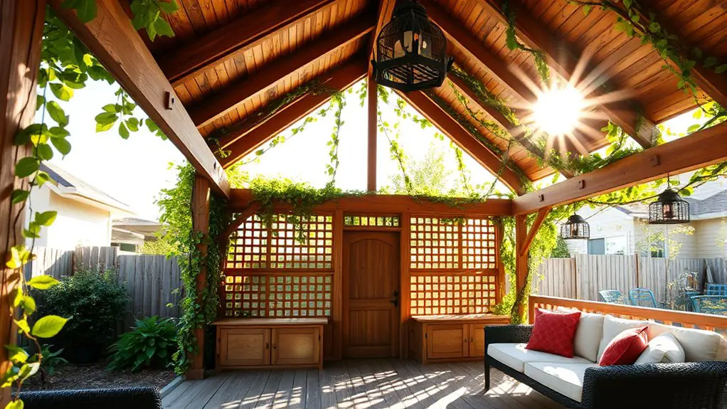 gazebo with concealed storage