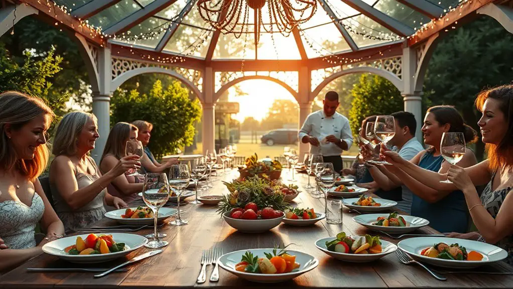 gourmet cook off under gazebo