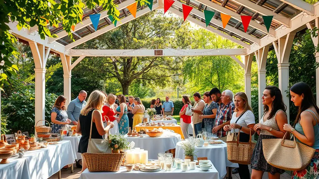 handmade market in gazebo