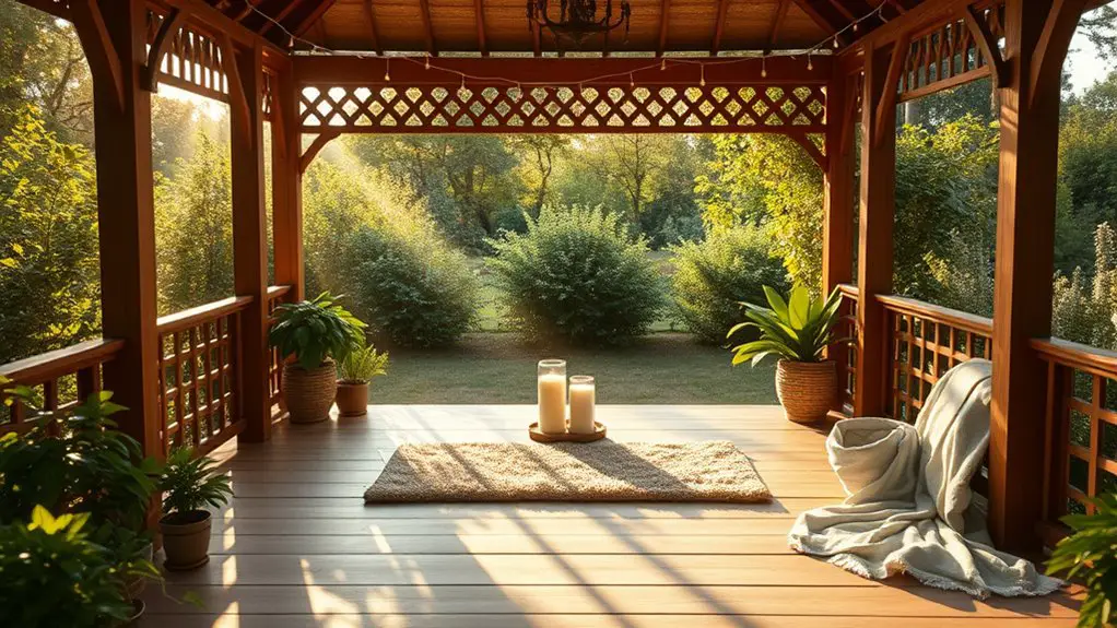 healing outdoor yoga space