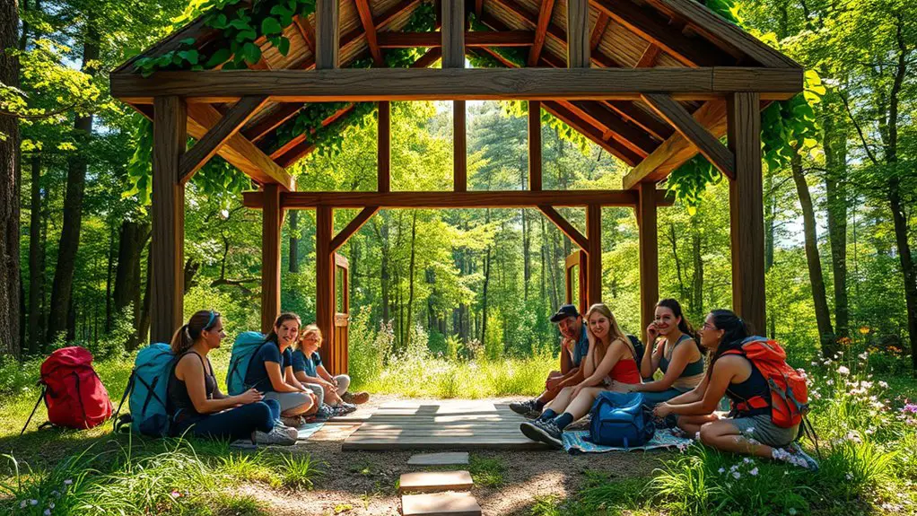 hiking retreat gazebo rest stop