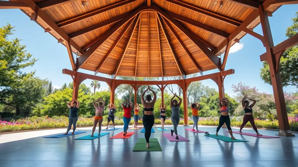 ideal gazebo layouts fitness