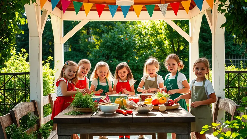 kids cooking class gazebo