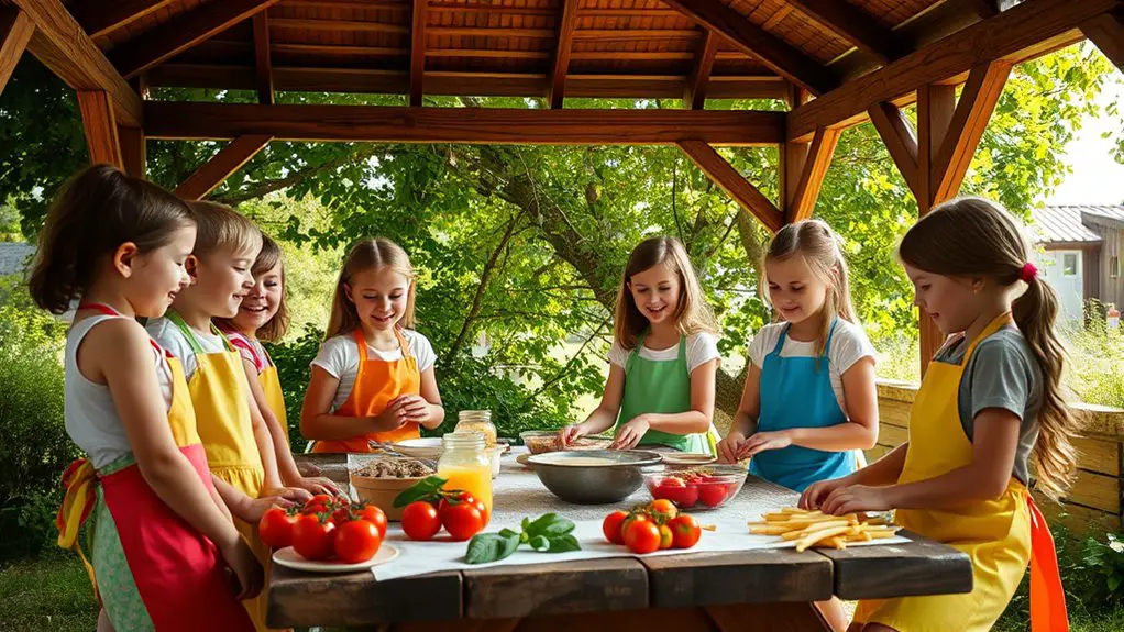 kids cooking class gazebo