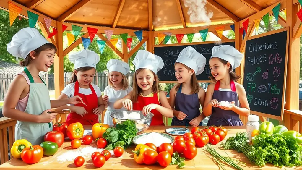 kids cooking party gazebo