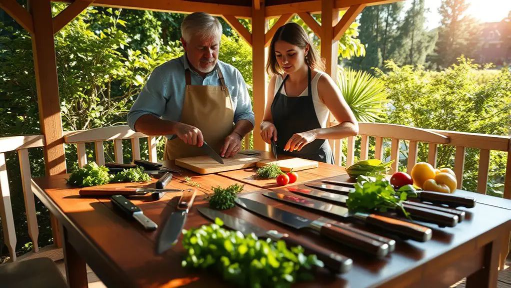knife skills in gazebo