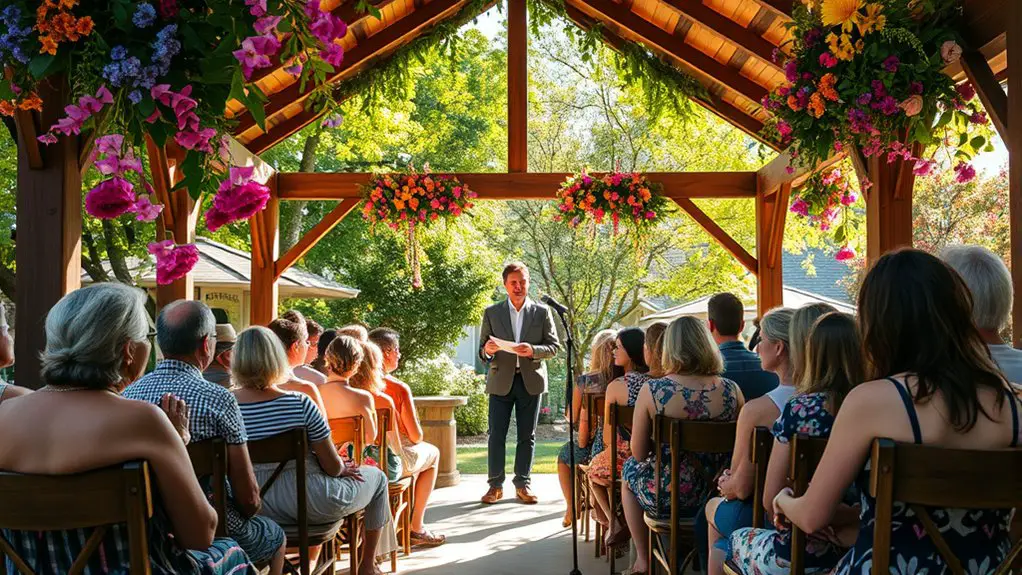 live storytelling in gazebo