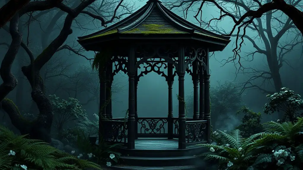 lush shadowy garden surroundings