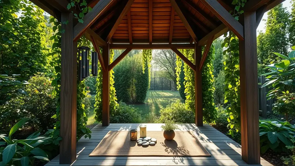mindful meditation gazebo session
