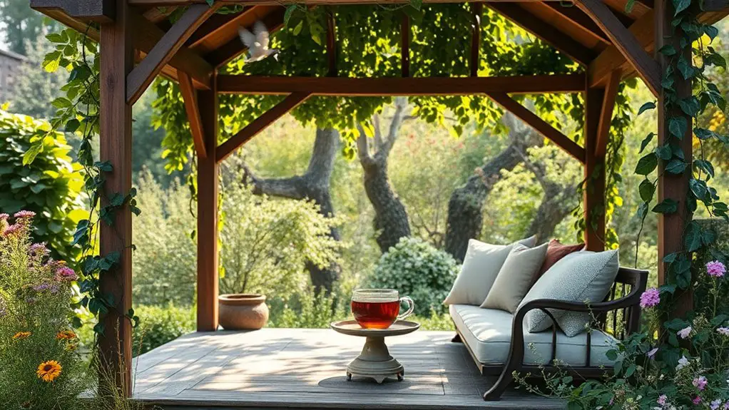 nature relaxation in gazebo