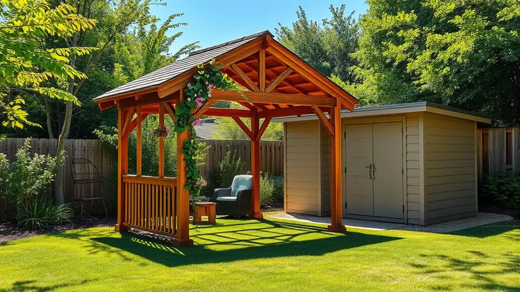 optimal gazebo and shed placement