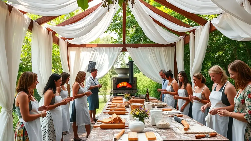 outdoor baking classes gazebo
