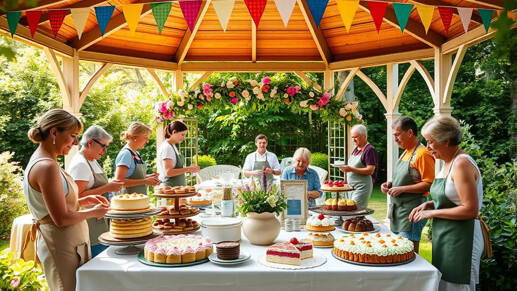 outdoor baking contest gazebo