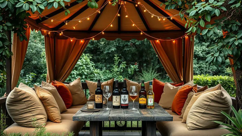 outdoor beer tasting lounge