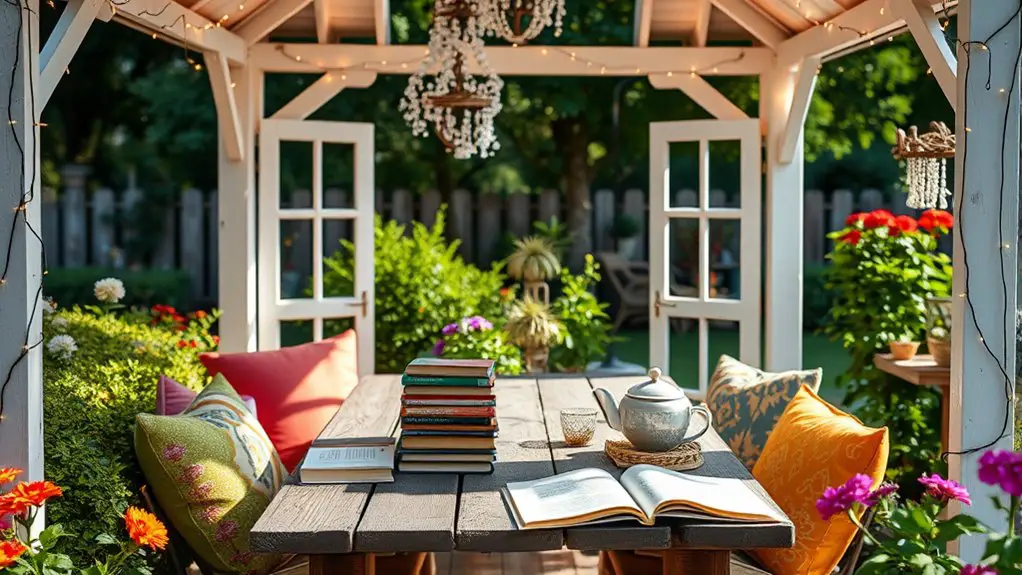 outdoor book club setup