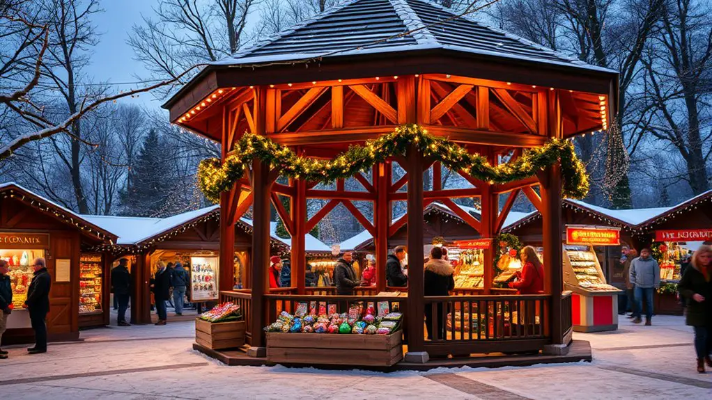 outdoor christmas market gazebo