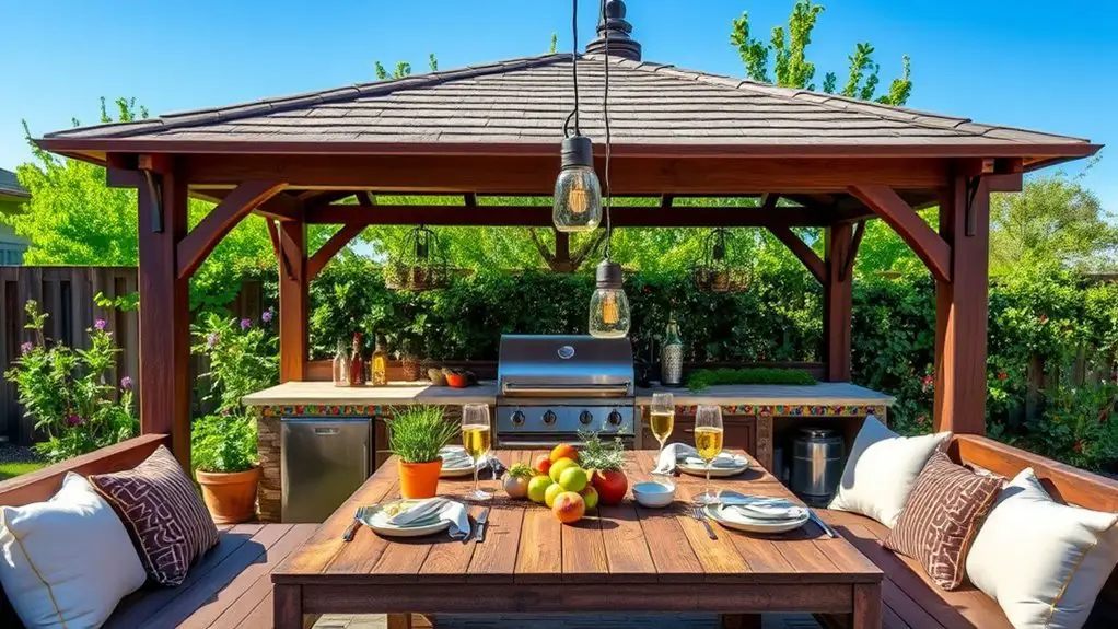 outdoor cooking area design