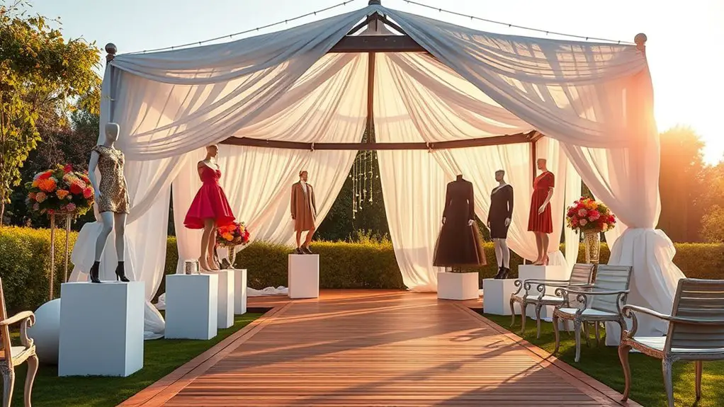 outdoor fashion show setup