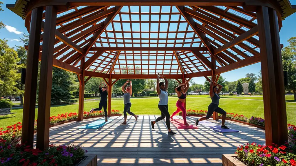 outdoor fitness gazebo designs