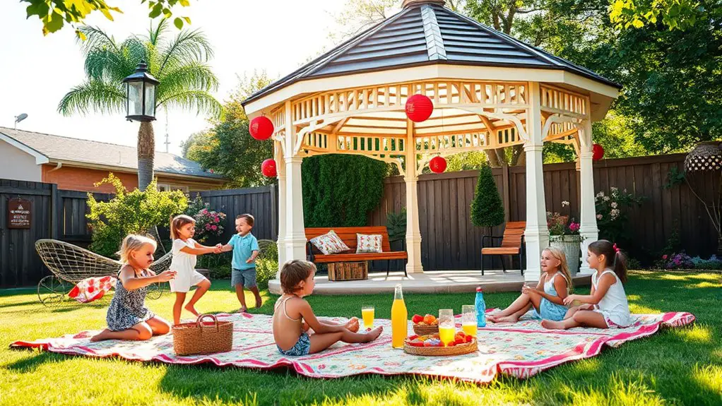 outdoor games in gazebo
