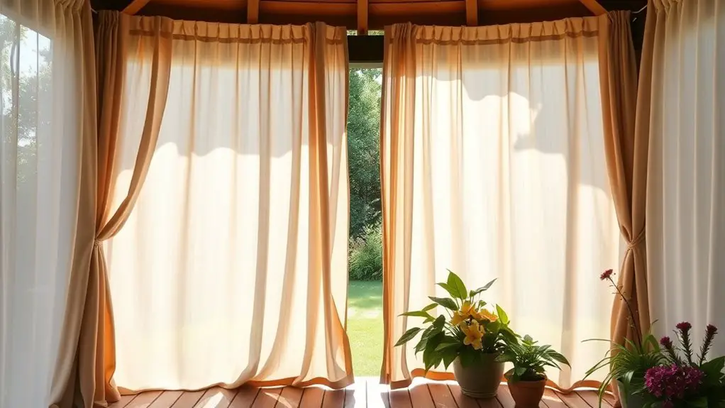 outdoor gazebo curtain selection