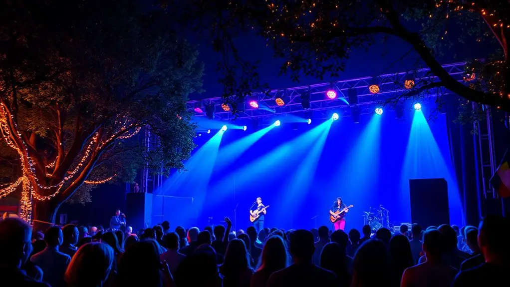 outdoor performance lighting ideas